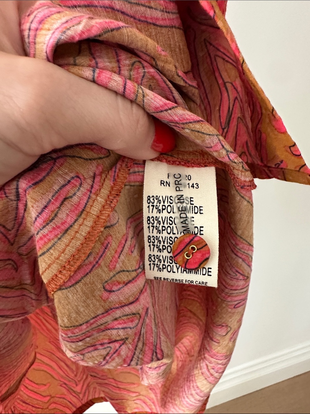 FRNCH Paris Printed Midi Skirt Small NWT Colorful Button Front - Picture 5 of 7